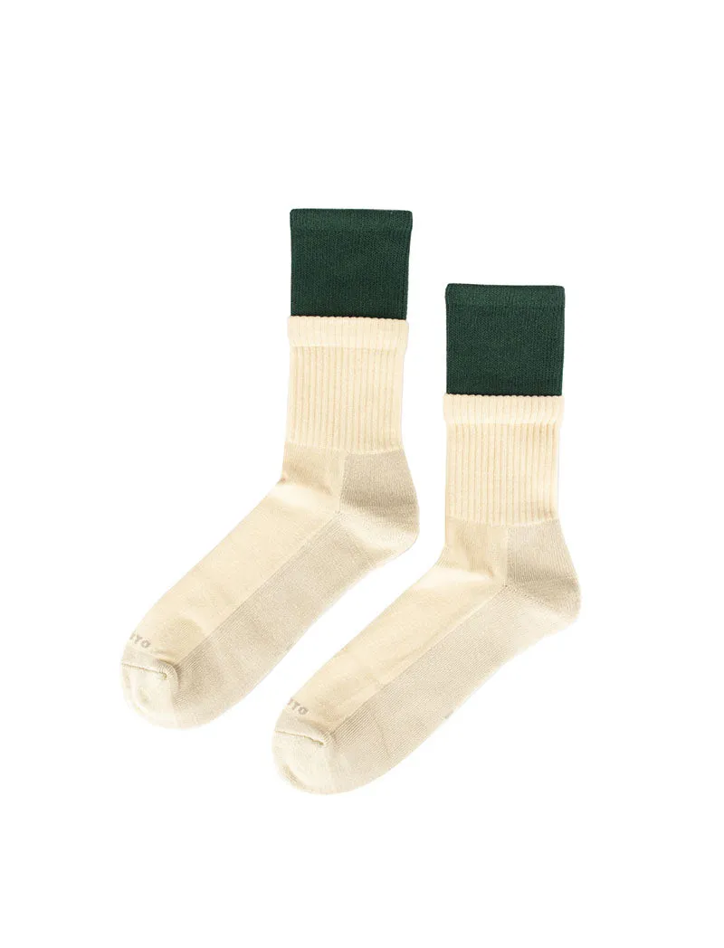 Rototo Organic Cotton Double Green / Ivory