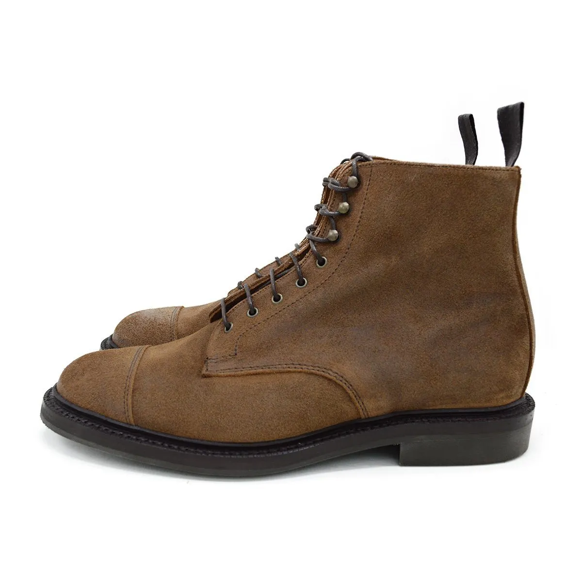 Waxy Suede Toe Cap Boot by Sanders Craig - Snuff Color