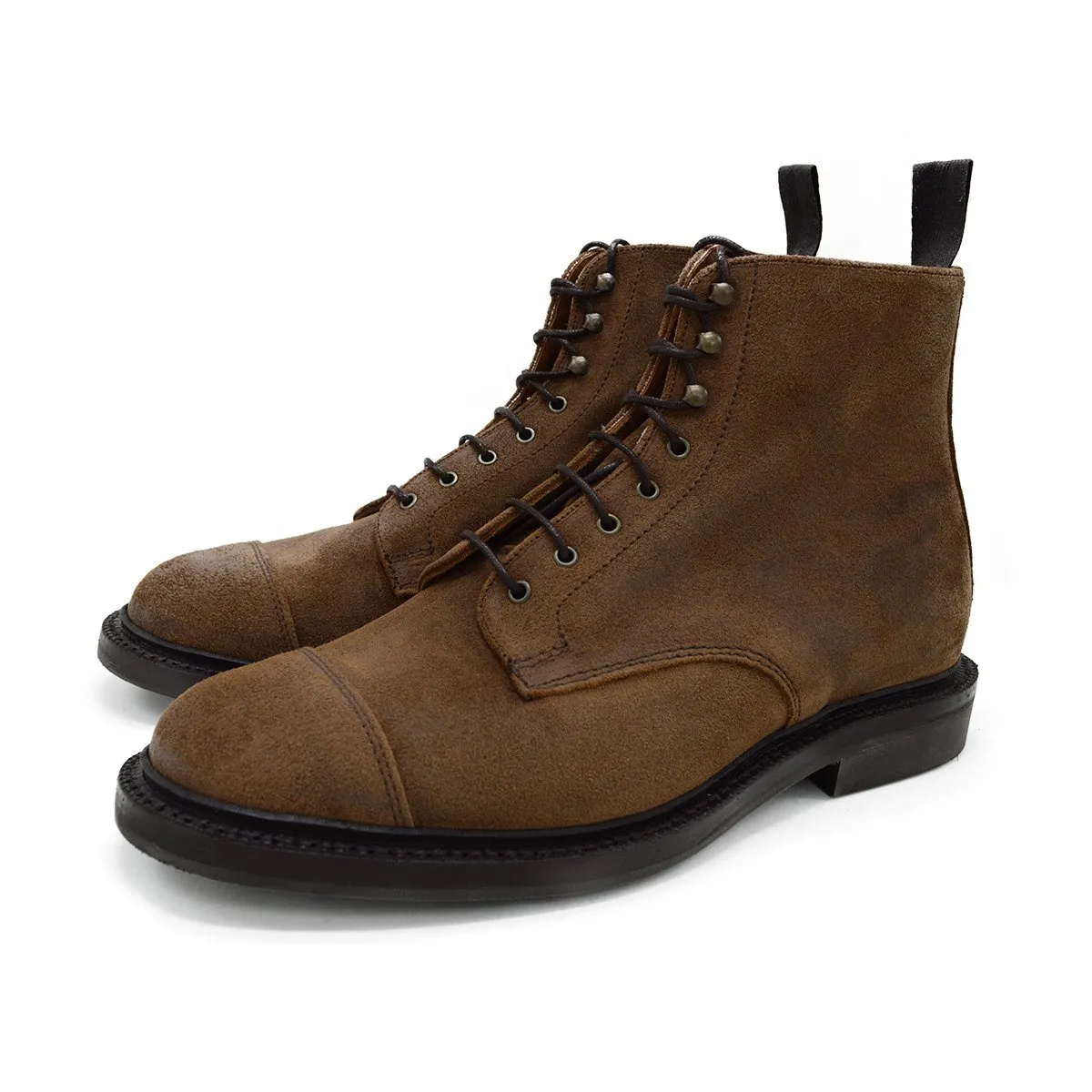 Waxy Suede Toe Cap Boot by Sanders Craig - Snuff Color