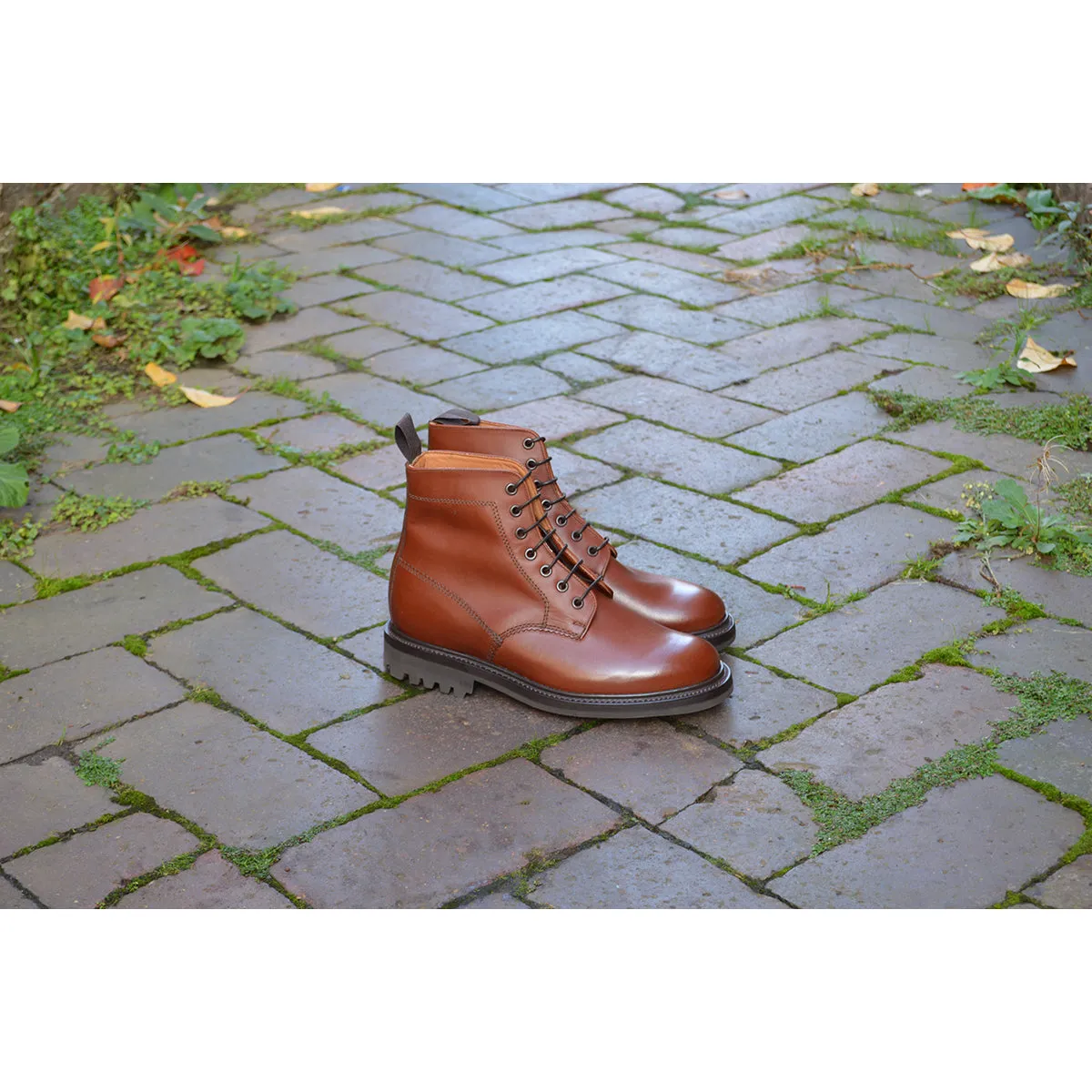 Sanders Kelso- Brown Leather Derby Boot