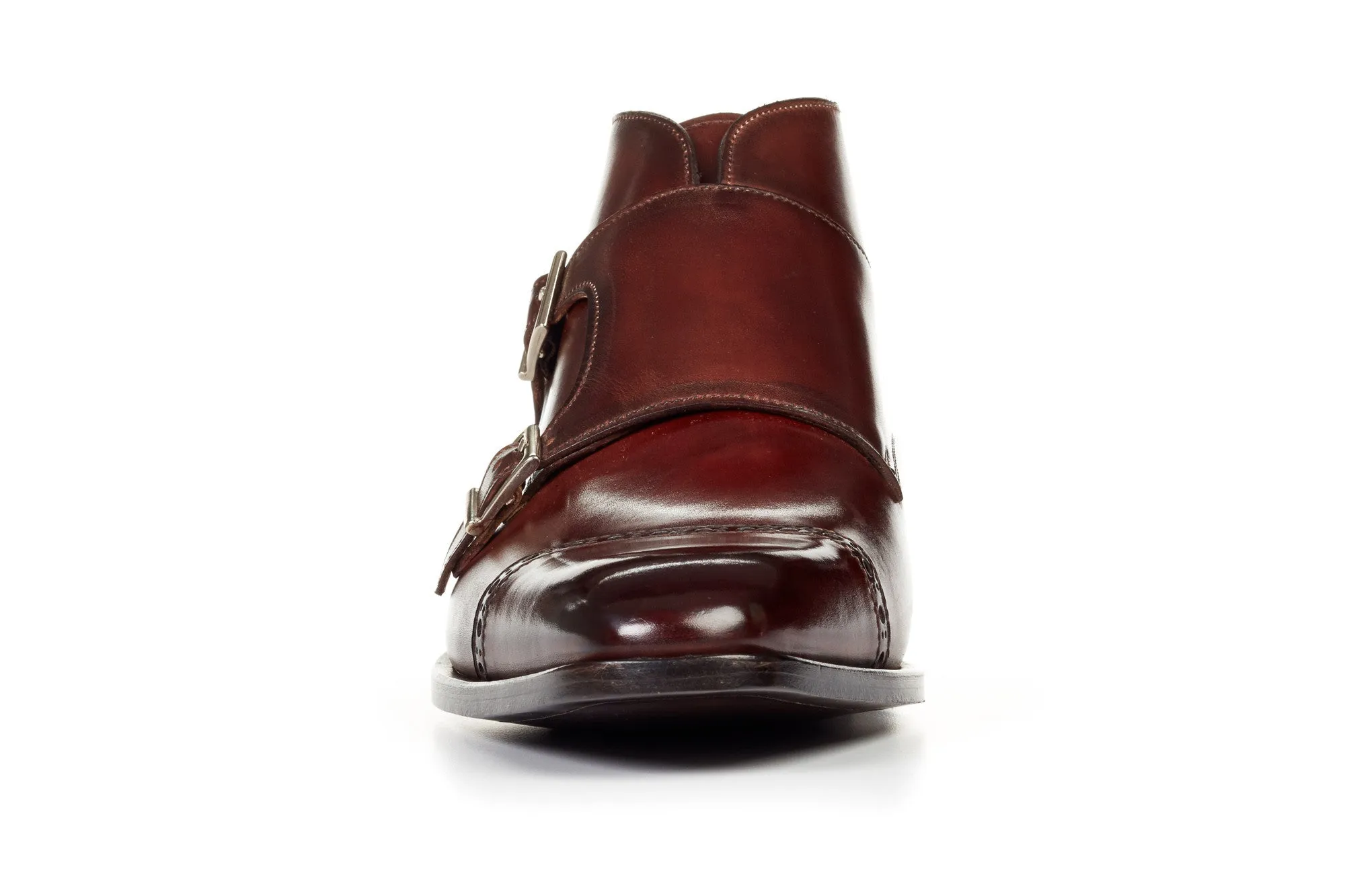 The Heston Double Monk Strap Boot - Chocolate