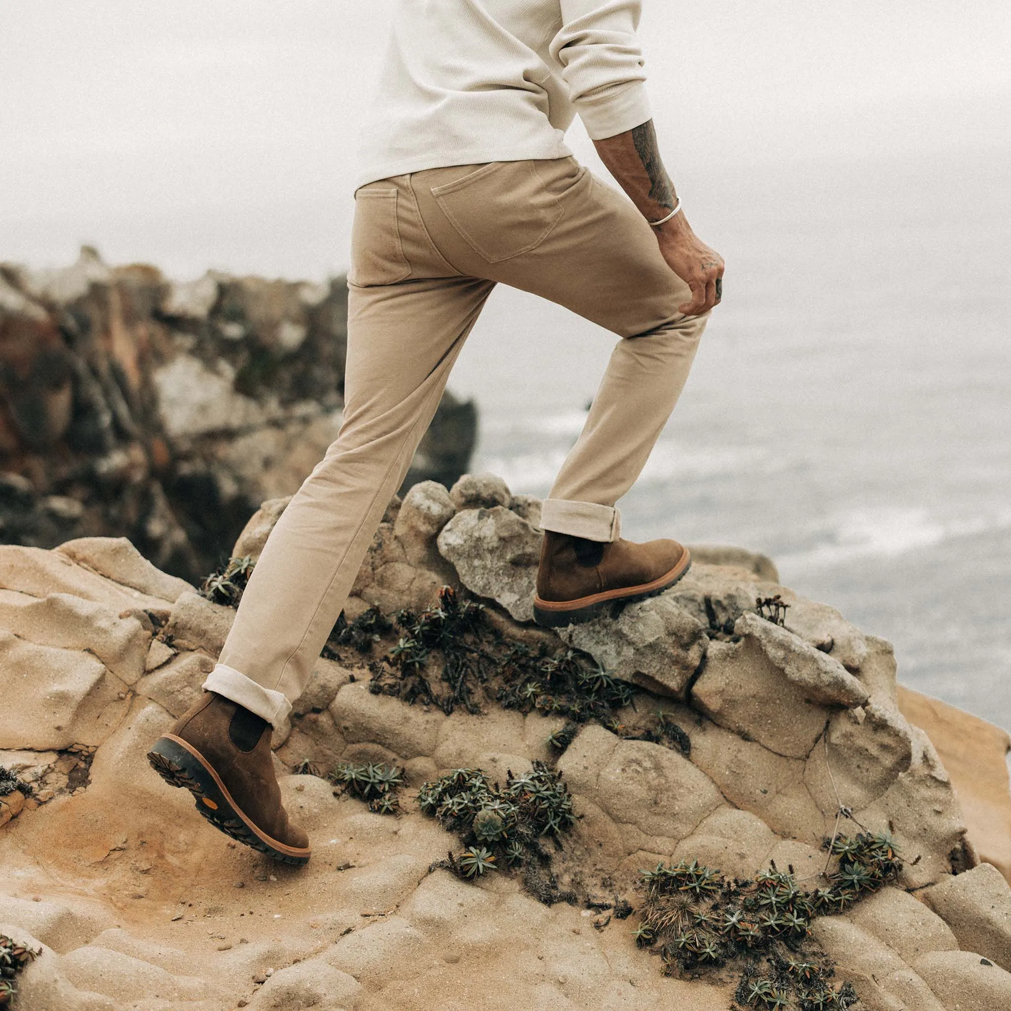 The Ranch Boot in Golden Brown Waxed Suede