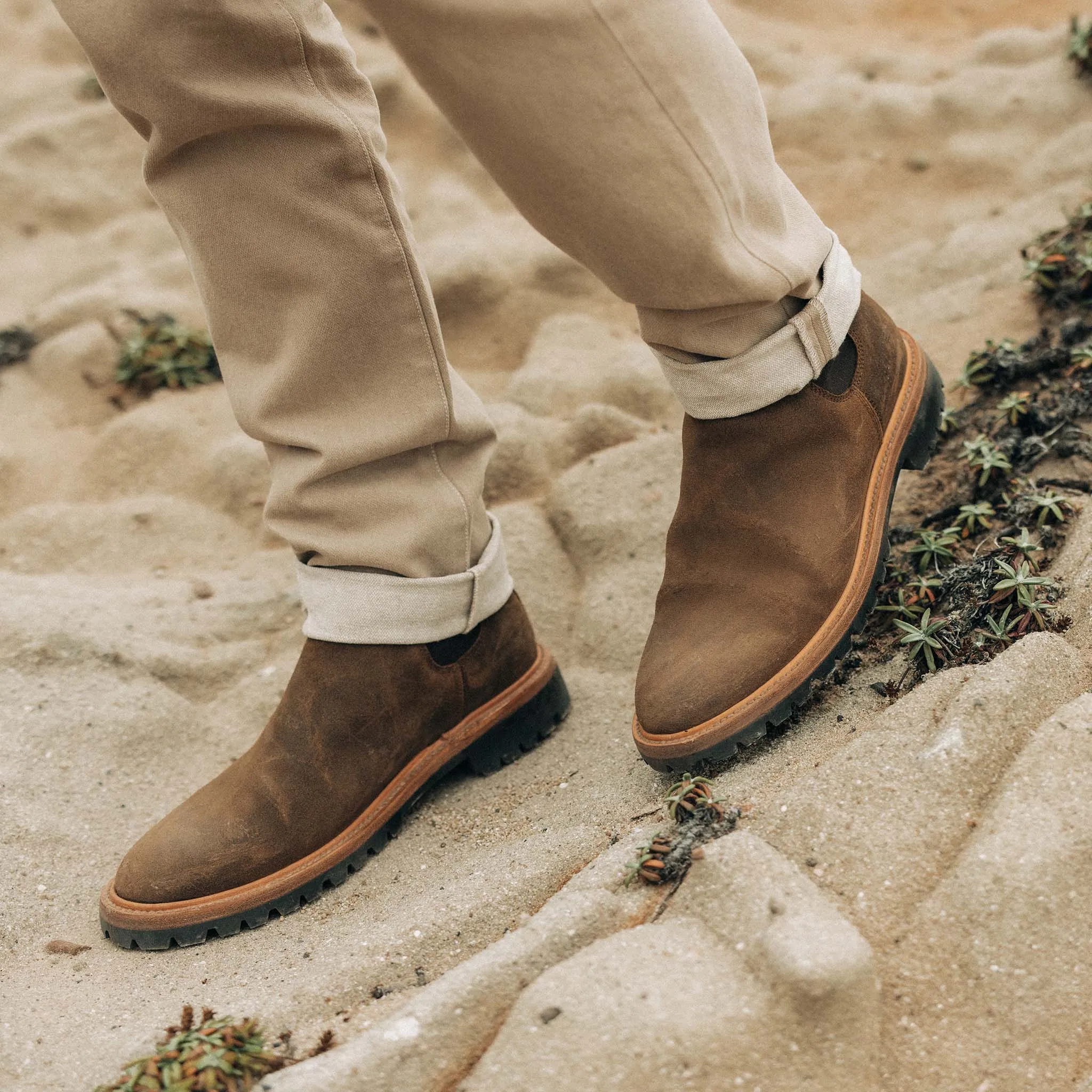 The Ranch Boot in Golden Brown Waxed Suede