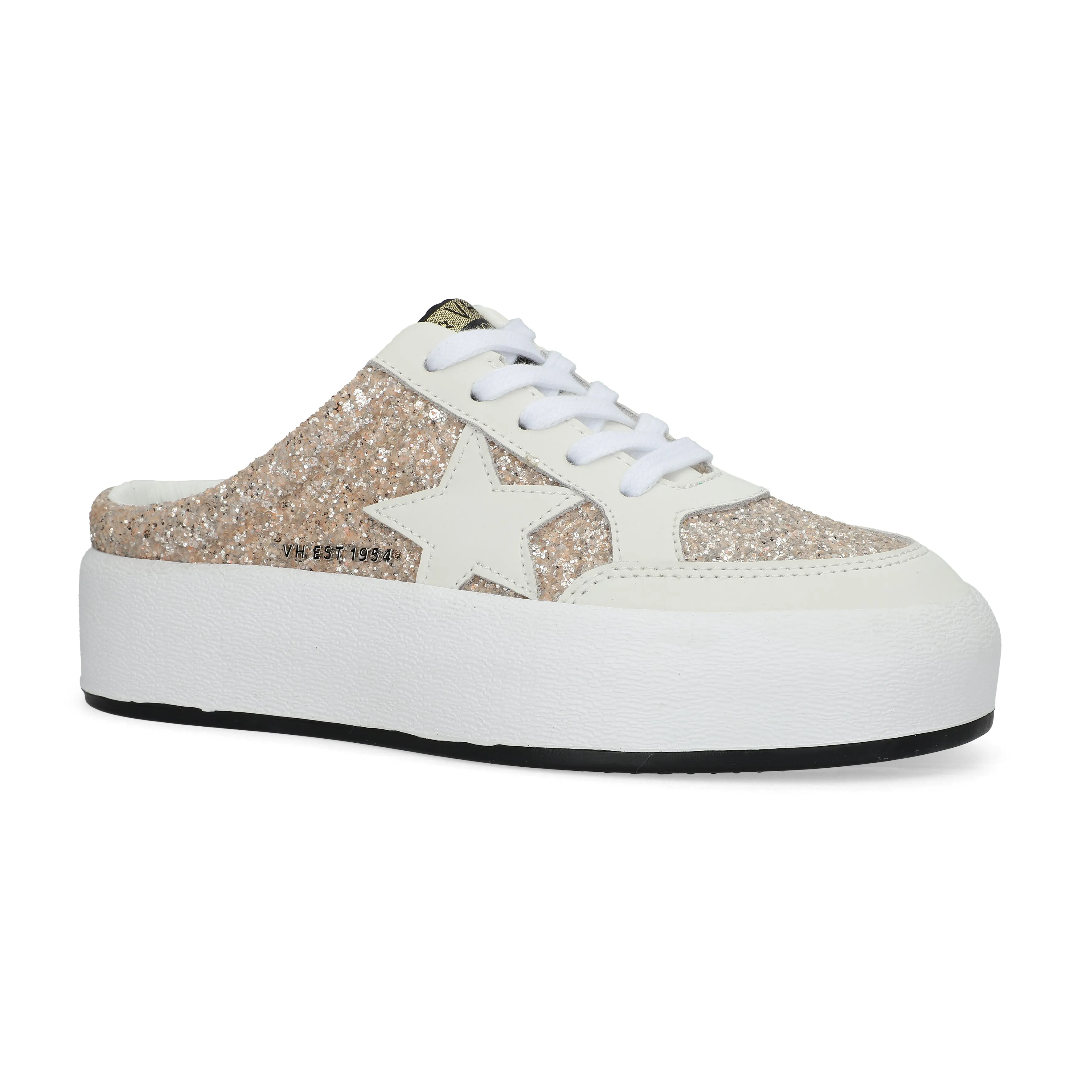 Vintage Havana - Val 5- Open Back White Star Wedged Sneakers