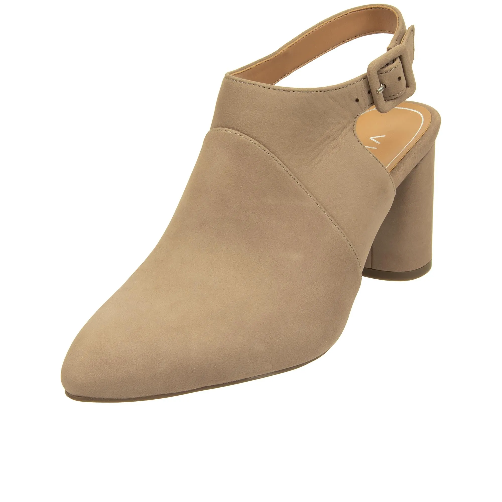 Vionic Womens Roseville Heeled Bootie Taupe Nubuck