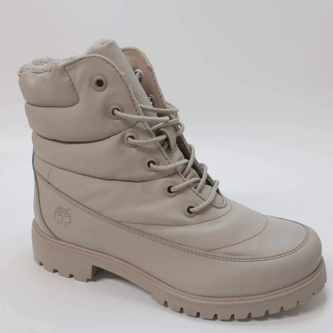 Womens Timberland Lyonsdale Puffer Boots Pure Cashmere Uk Size 3.5