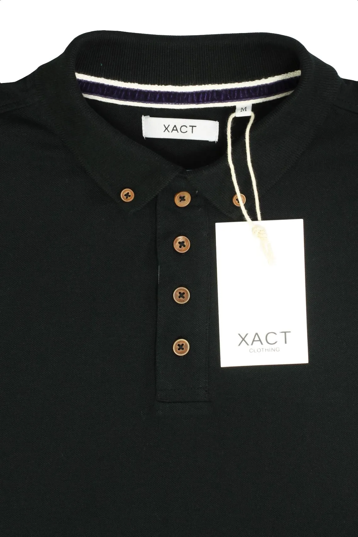 Xact Mens Polo T-Shirt Pique Long Sleeved